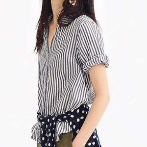 J. Crew striped shirt sleeve button up